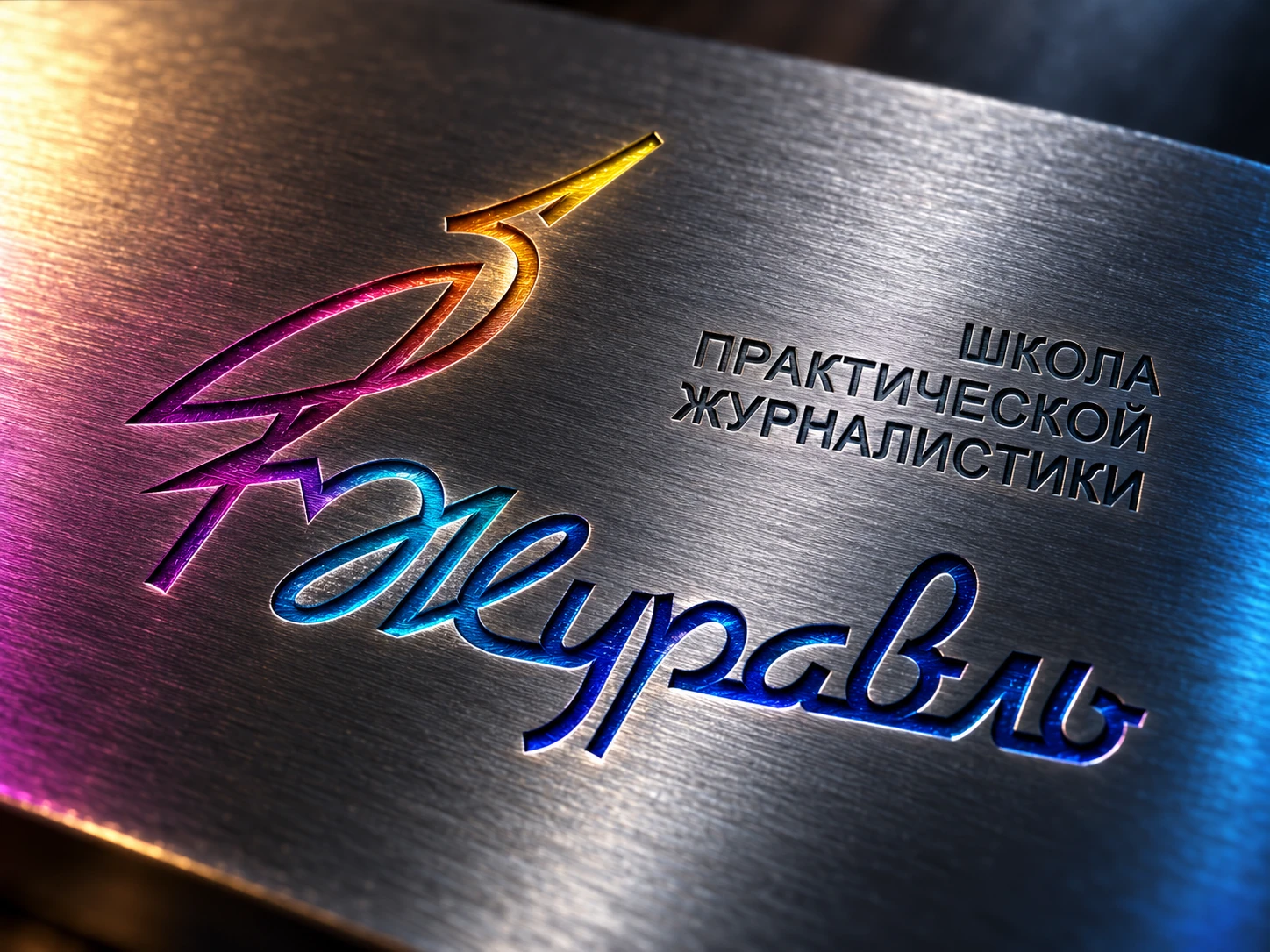 Журавль — логотип школы практической журналистики на металле